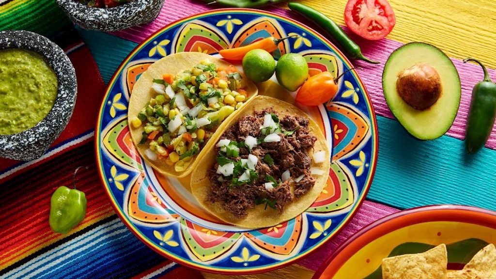  Taco mexicano, de gran colorido y sabor