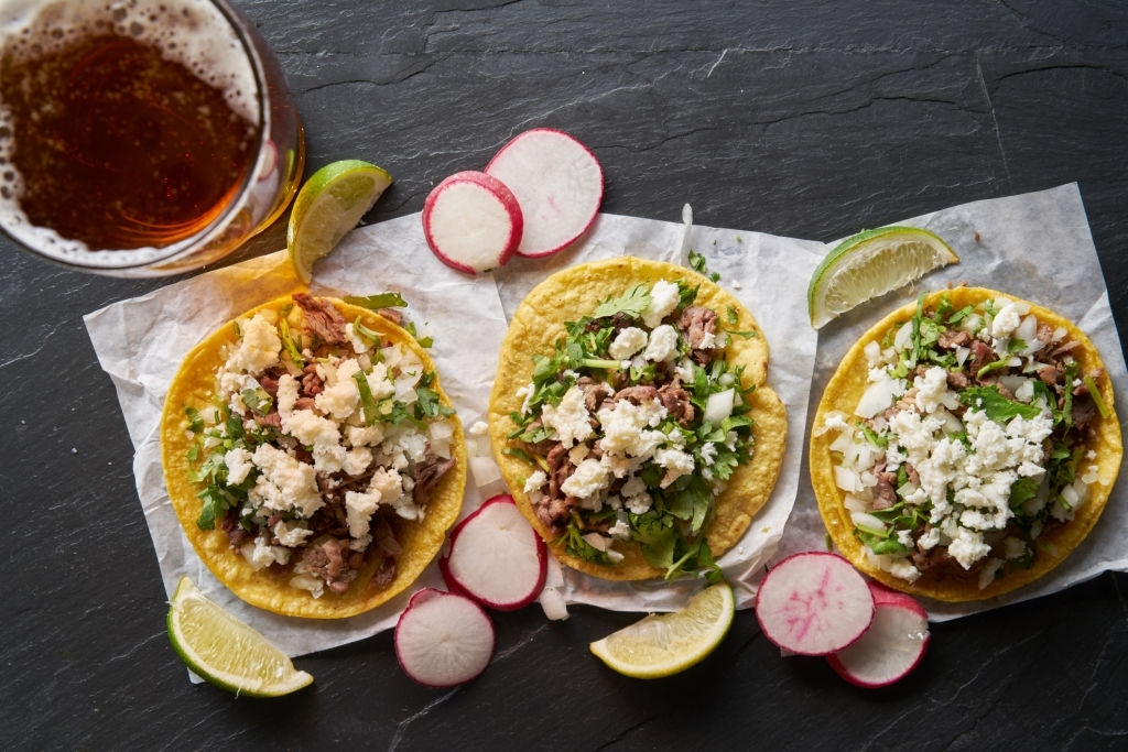  Taco mexicano, de gran colorido y sabor