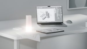 Photo robot-shaped bedroom table lamp