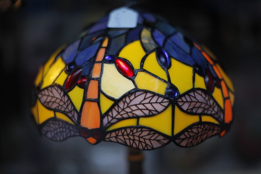 Photo yellow wall lamp