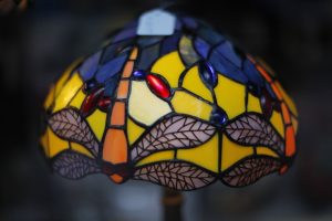 Photo yellow wall lamp