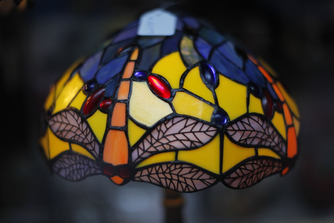 Photo yellow wall lamp