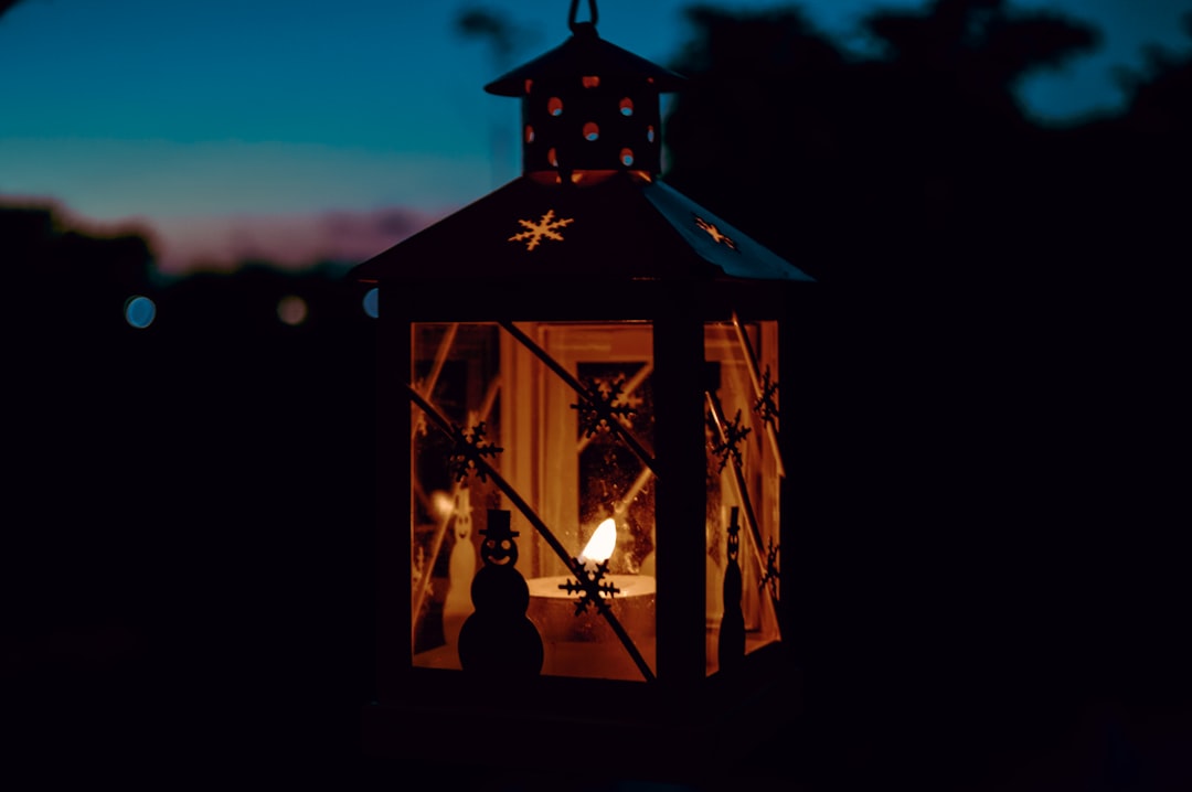 Photo Wicker Lantern Outdoor Light